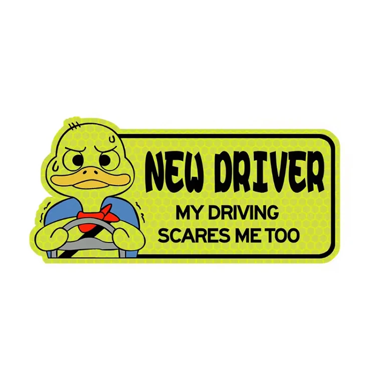 Baby on Board Please Be Patient Magnet Decal Safety Signs Student Driver Car Reflective Magnet Sticker