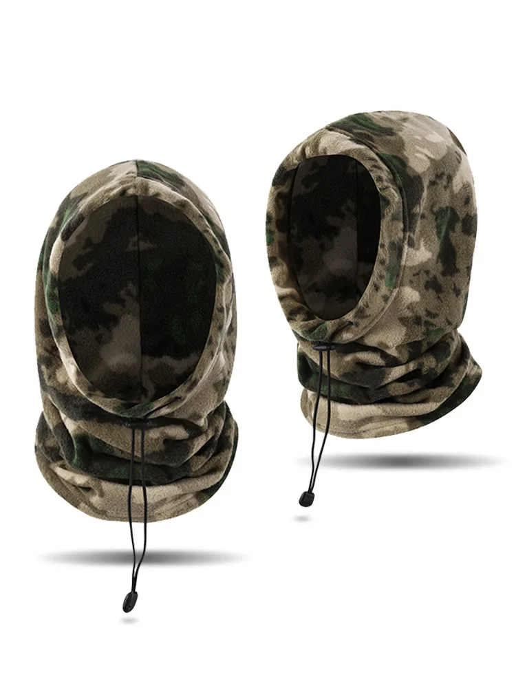 Custom Hat Winter Windproof Cagoule Camouflage Camo Ski Mask Polar Fleece Balaclava Neck Warmer Hood
