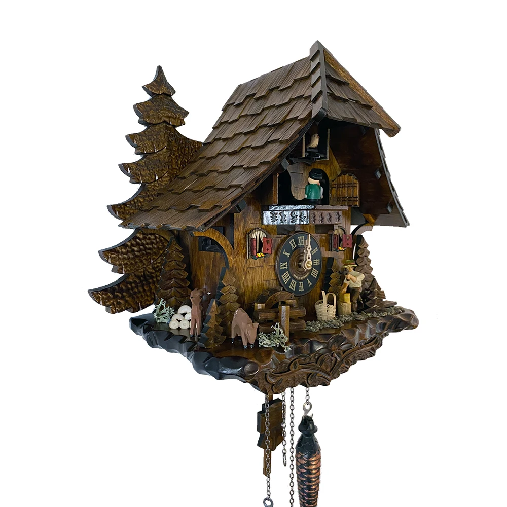 Лидер продаж, высококачественные винтажные часы с черной лесной кукушкой с музыкой для украшения дома