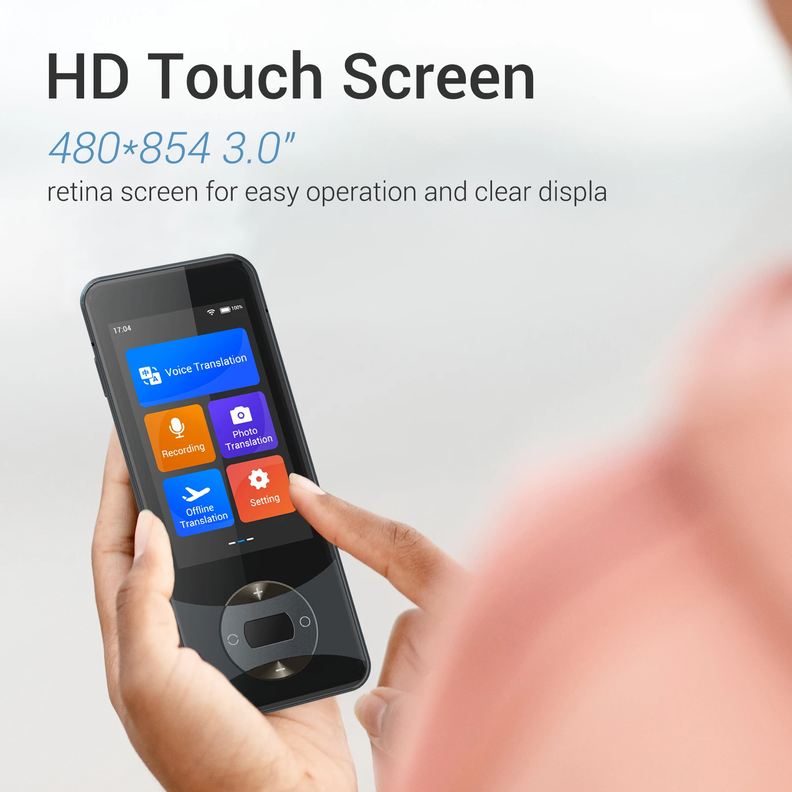 Wooask W10 Smart Voice Instant Translator  Electronic Real Time Two Way Translation  Device for Learning Business Traveling