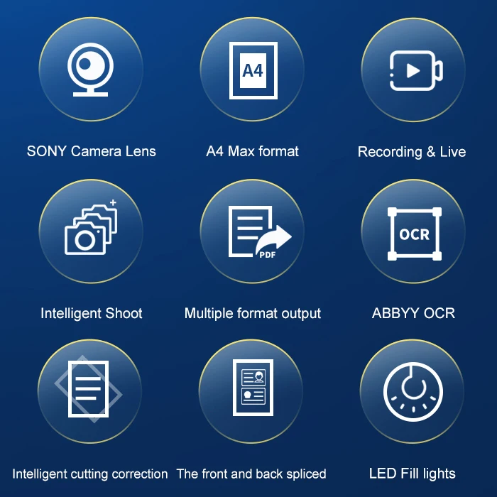 BAOSHARE 8MP A4 document camera Fixed Focus Folding Document Scanner