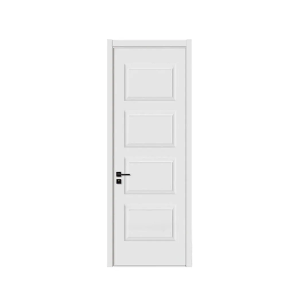 Оптовая Продажа с фабрики Porte Da Interno Portas De Quarto спальня деревянная плита Межкомнатная дверь белая грунтовка для дома