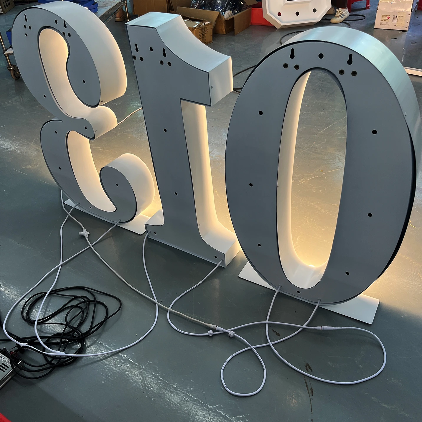 Warm White Large Big 0-9 Marquee Number Outdoor For Sign Light Up Marquee Letters Numbers