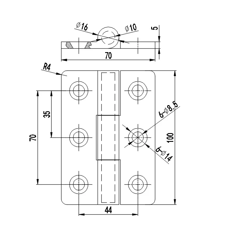 
furniture accessories for caravan articulated juncture stainless steel hinge 