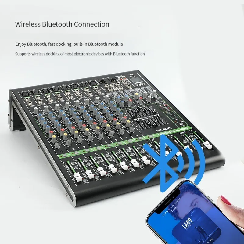 TEBO Factory direct sales 12channels stduio audio dj sound mixing 99dsp USB audio mixer for perform