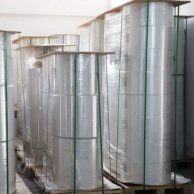 Top Coated Self Adhesive Thermal Label Bopp Pvc Label Materials Jumbo Rolls