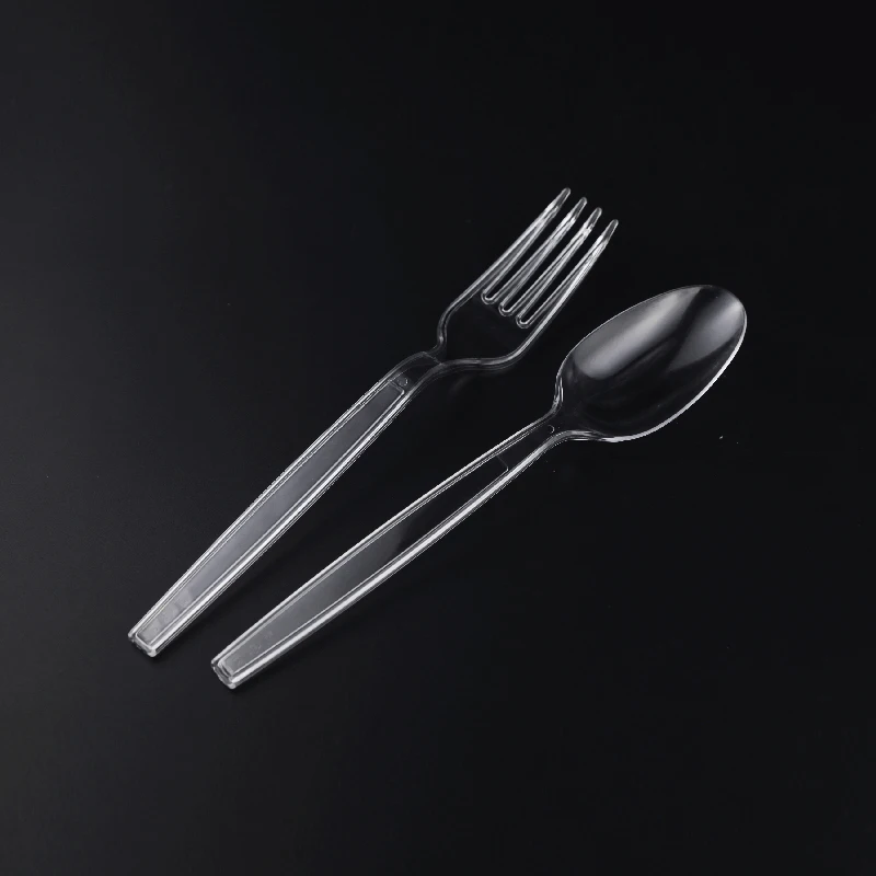 Disposable Plastic Fork/knife and Spoon Disposal clear Plastic Forks