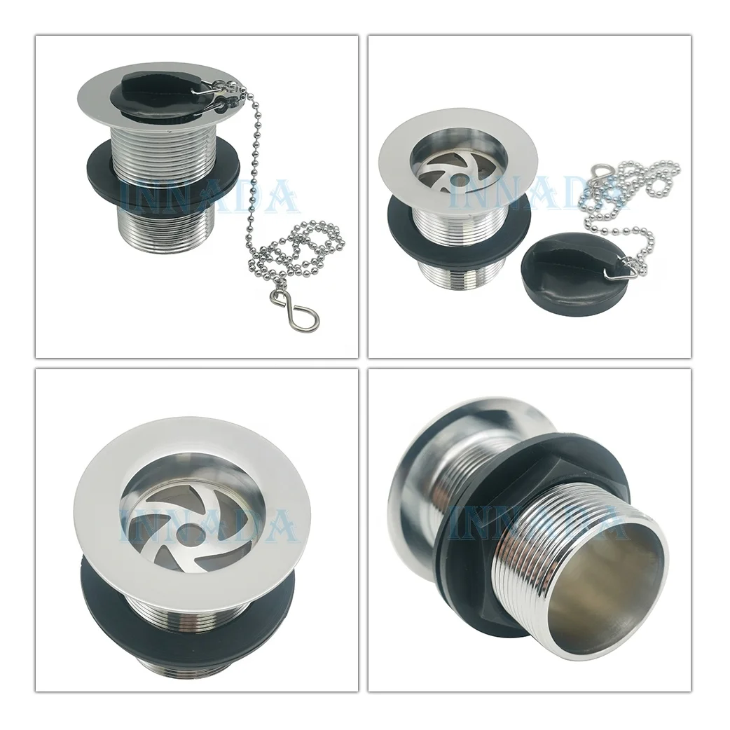 UK Design Brass Basin Drainer Sink  Drain  Washbasin Waste Strainer with Plug