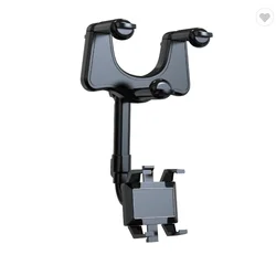 Multifunctional Rearview Mirror Phone Holder for Car Adjustable Rotatable And Retractable Rear View Mirror Car Phone Holder