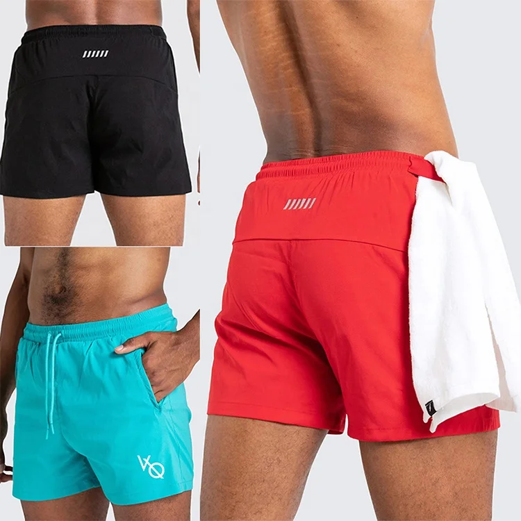 Wholesale Custom LOGO Mens Workout 100% Cotton Black Blank Beach Running Shorts Sport Men Gym Fitness Sweat Shorts