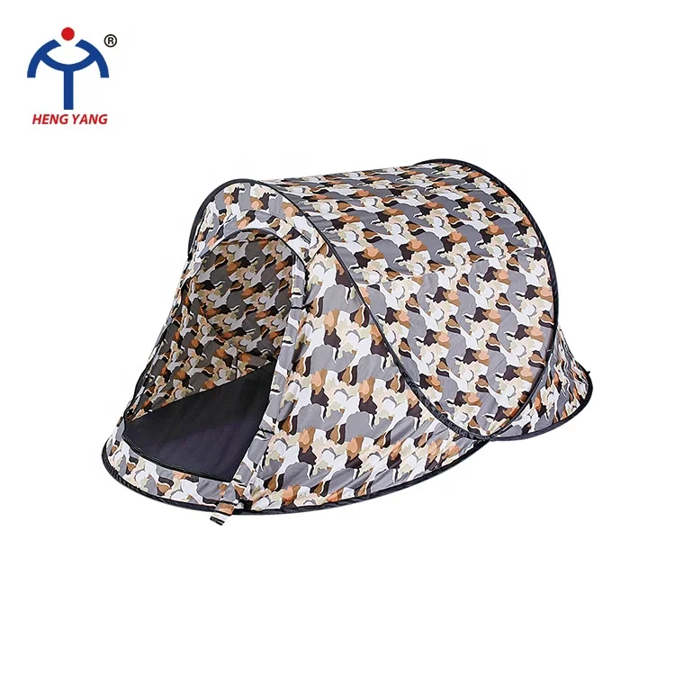 OEM Tent Beach Outdoor Wear-Resistant Easy Set Up And Carry Auto Open Up Custom 2-4 Person Outdoor Camping Tent