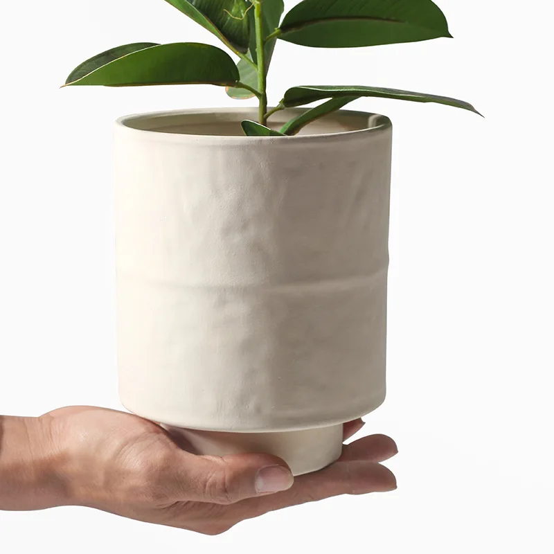 Simple Cactus Bonsai Nordic Handmade Plant Pot Ceramic Vase White Ceramic Decorative Pot Vases Decor Ceramic