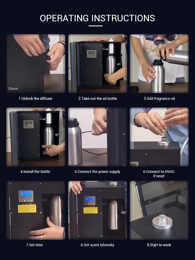 CH122 ready to ship hotel essential oil aroma diffusers machines for air conditioning