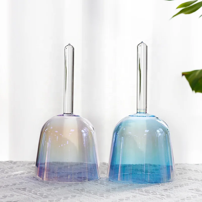 7inch C note perfect pitch Handle Clear Crystal Singing Bowl with chakra design