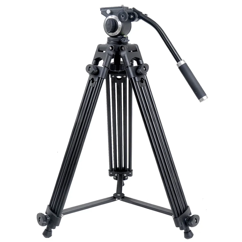 Professional Video Tripod Kit- Aluminum Camera Tripod with Fluid Video Head