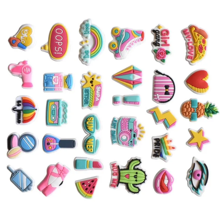 animal shoe charms Wholesale 30000 styles Cheaper cartoon shoe charms pvc soft rubber shoes charms decoration for jibbitz
