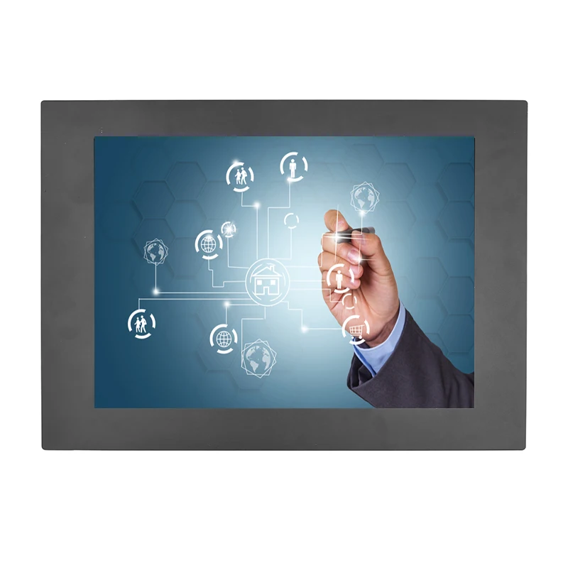 Wall Mount Capacitive Industrial Touch Monitor Monitor 15 Inch Pos Touch Screen Monitors Pc Touch Screen Display for Pos