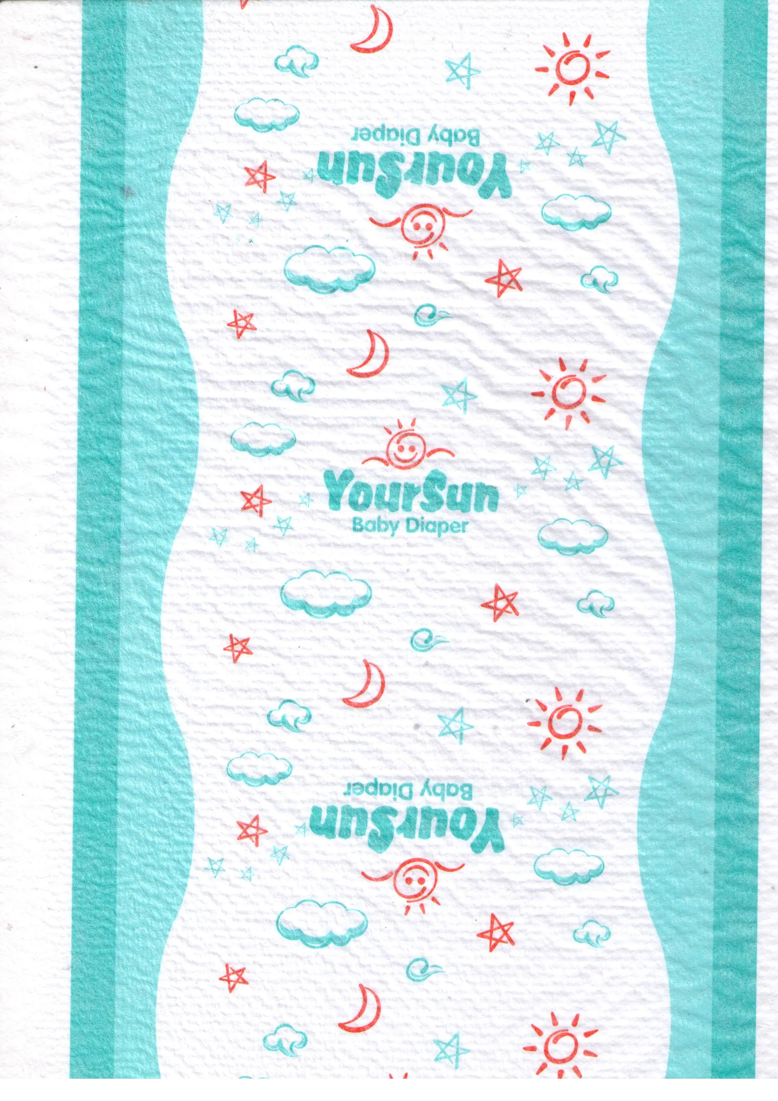 PE Film Sachet Baby Adult Diaper Sanitary Napkin Panty Liner Polypropylene Packaging Bag Roll Plastic Wrapping Film 125S-4