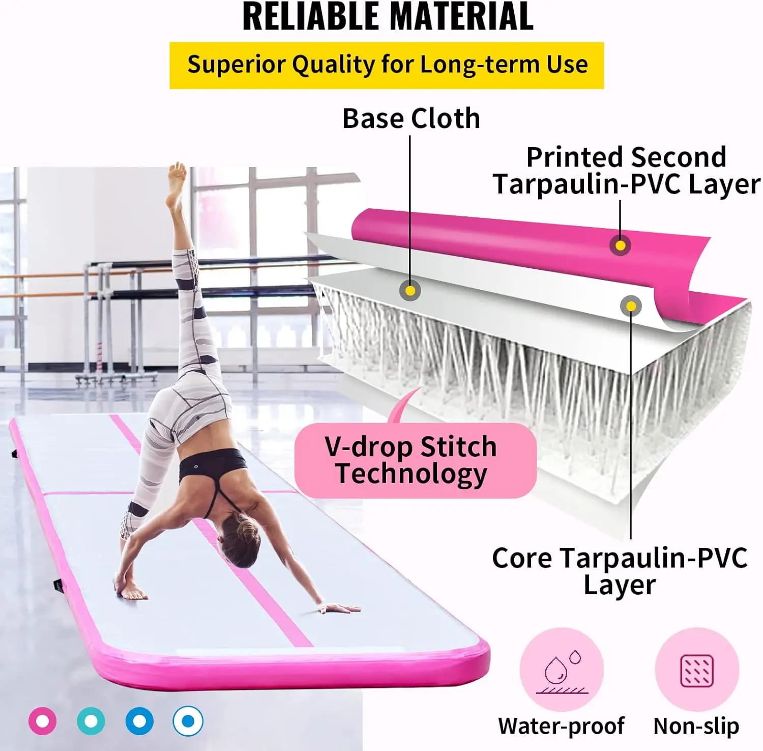 Air Track Factory Gym Equipment Home Air Track Tumbling Mat 13 Ftfitness Gymnastics Floor Tumbling Air Mat For Sport