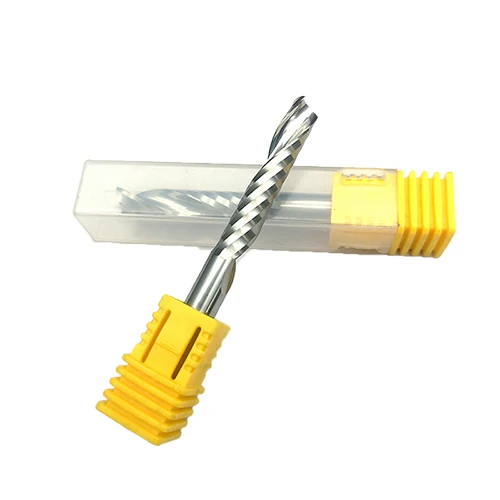 CNC Machine Down Cut Mill 3.175 Downcut CNC Router Bits 1/8 Flat End Mill Down Cut One Single Flute Spiral End Mill Carbide Bits