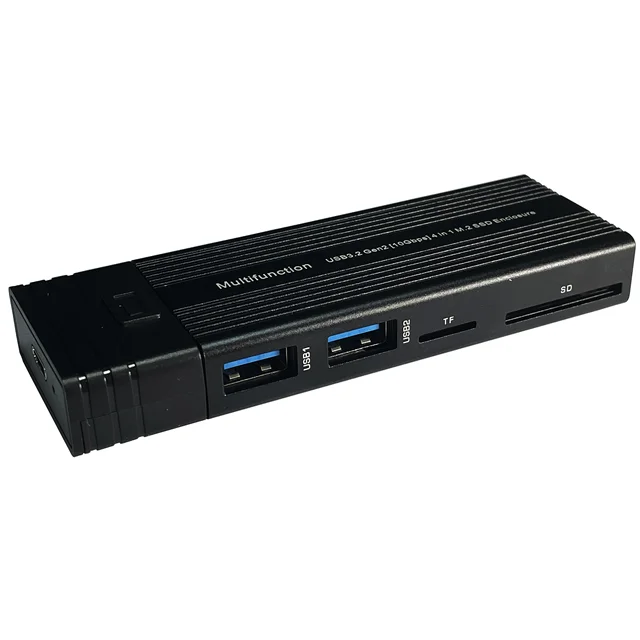 2022 новый черный внешний корпус для жесткого диска USB 3 2 5 в 1 с концентратором совместимый Windows Mac os SSD M.2