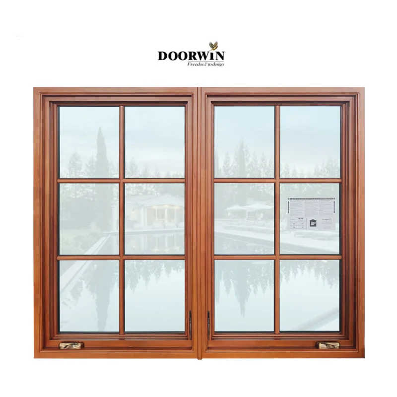 Doorwin Cheap Factory Price Customized size crank open out by handle replacement double glazed hurricane impact window