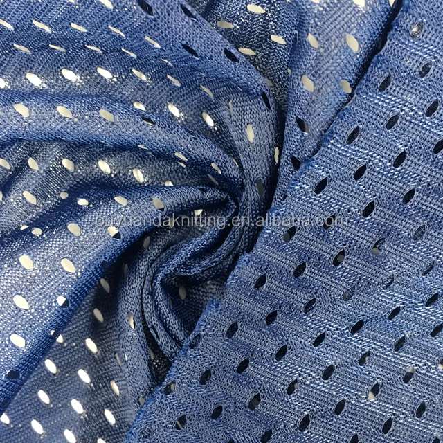 Warp Knitted 120gsm Polyester Tricot Pin Hole Mesh Fabric For Lined Mesh Shorts