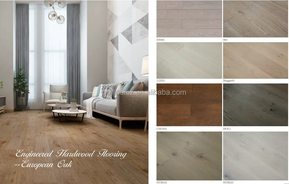 BBL low cost 3 layer AB grade engineered oak hardwood solid wood flooring