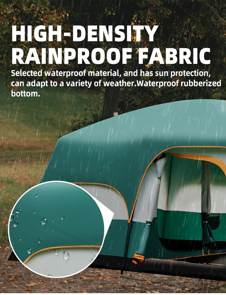 Mobile House Luxury Tents Hotel Resort Villas Camping Tent Family Outdoor and 8-10 Person Big Camping Tent Waterproof 2 Bedrooms
