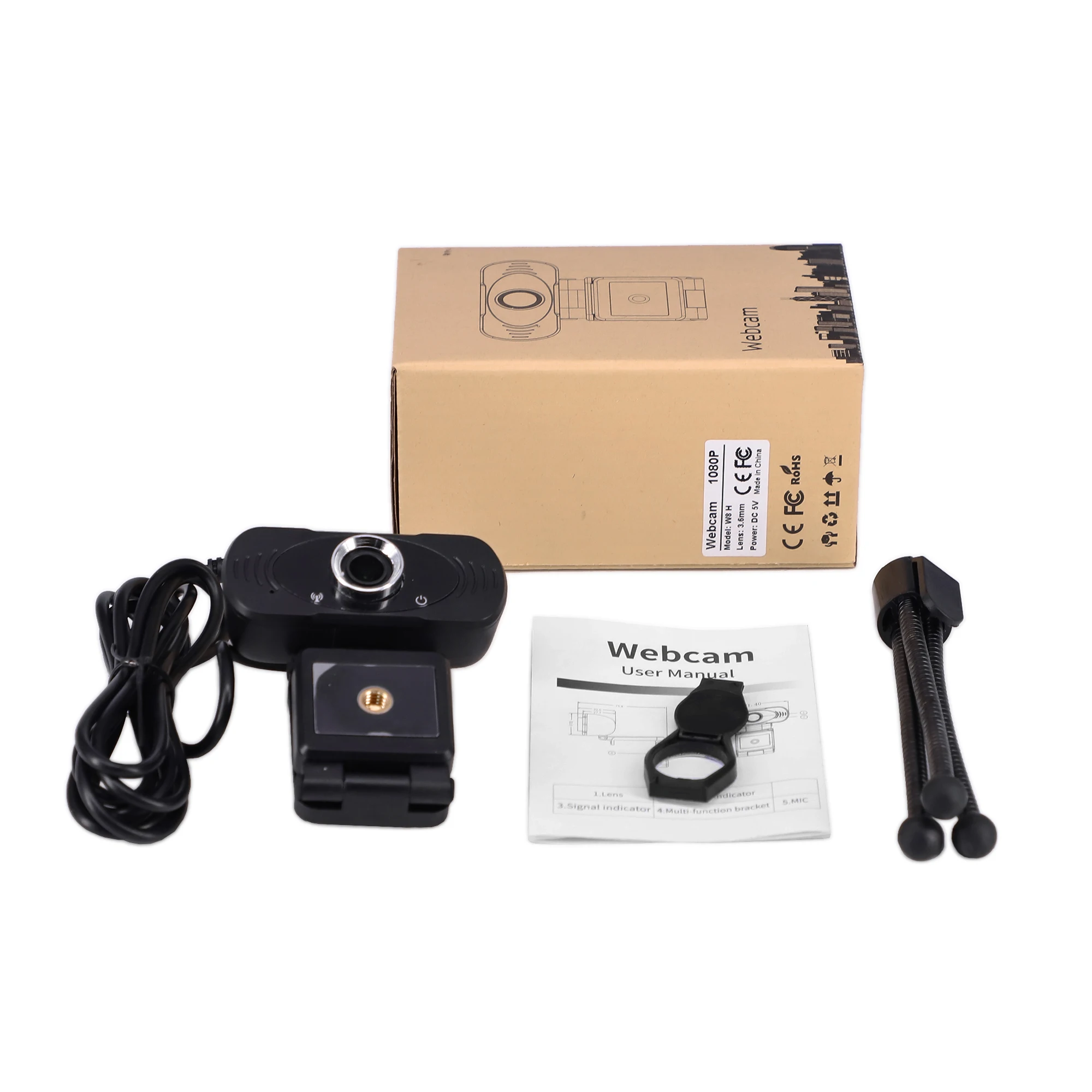 2020 New High Definition Stand Usb Streaming Recording Webcom For Meeting Video /Auto Focus Pc Webcam