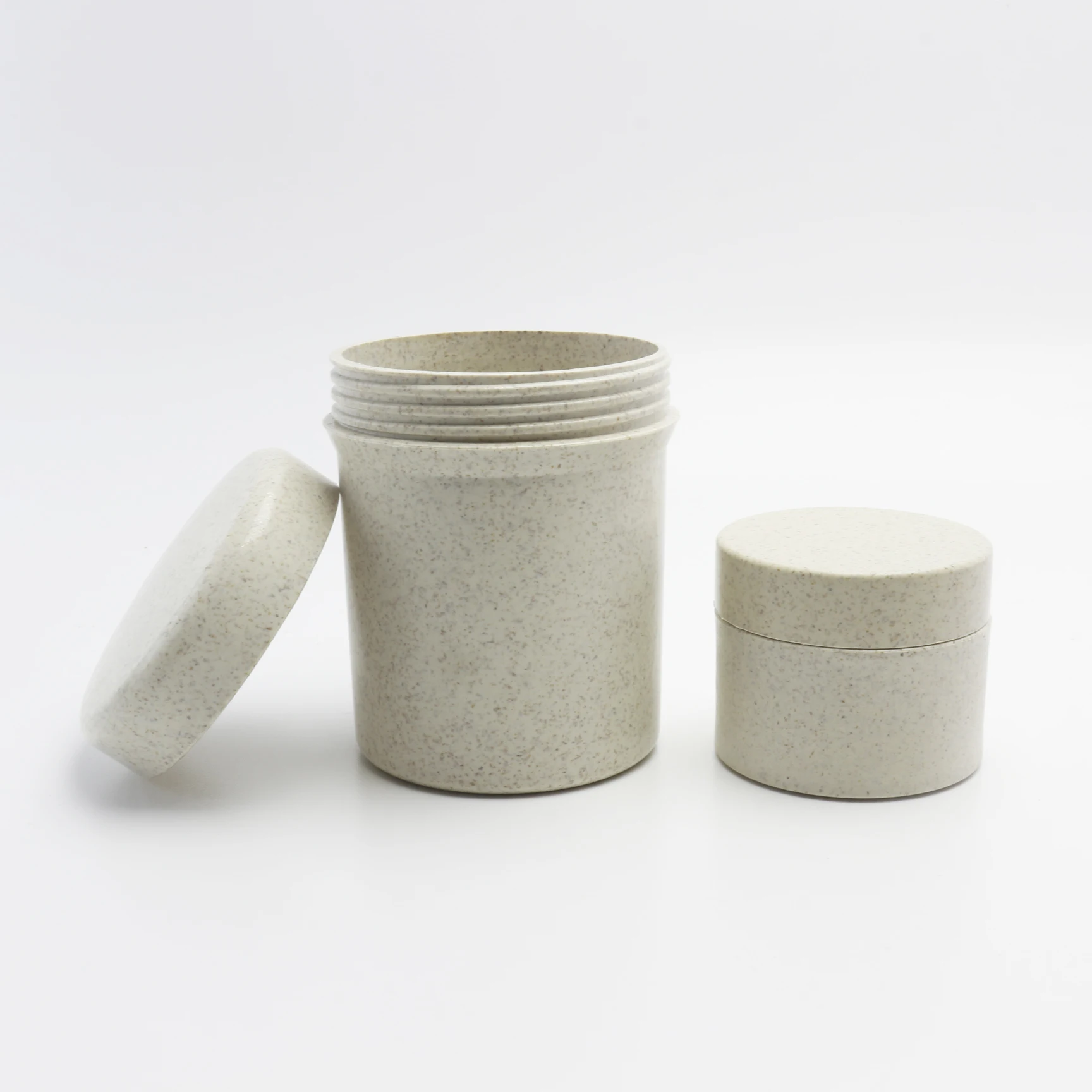 15g 30g 50g 100g 250g compostable container biodegradable wheat straw jar PLA plastic cosmetic jar PLA-63AN
