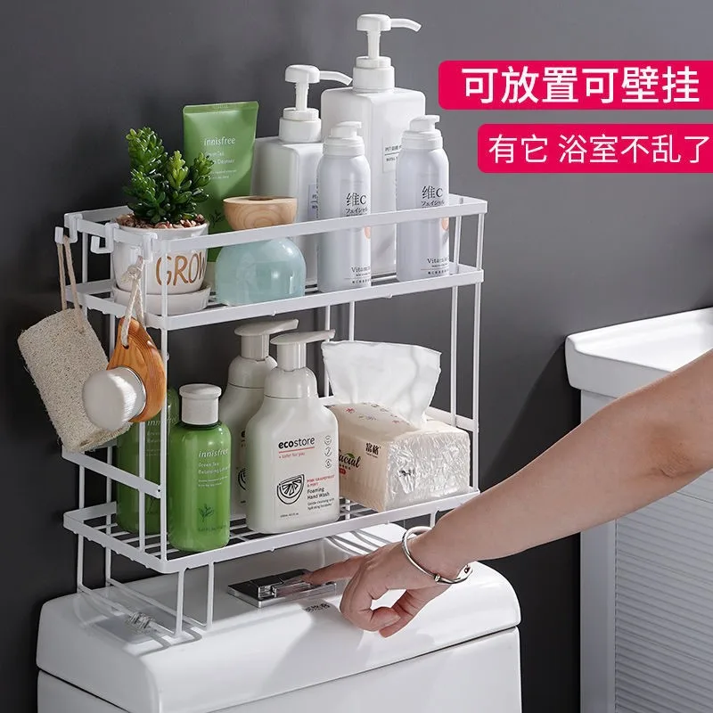 Stored Above The Toilet Shelf Free Of Perforation Shelf The Bathroom Toilet Placed On The Water Tank Bracket