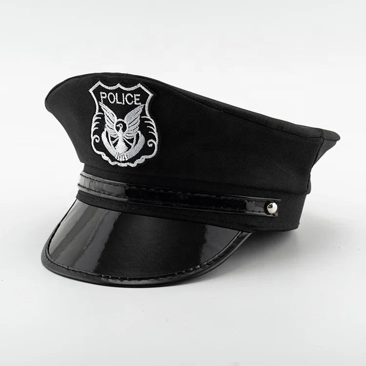 
Manufacturer supplies party Rave role-playing police hats with gray leather logos 