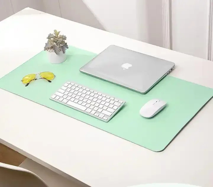 Wholesale Custom Logo Printed Keyboard Pad PU Leather Pad Protector Desk Mat Gaming Mouse Pad