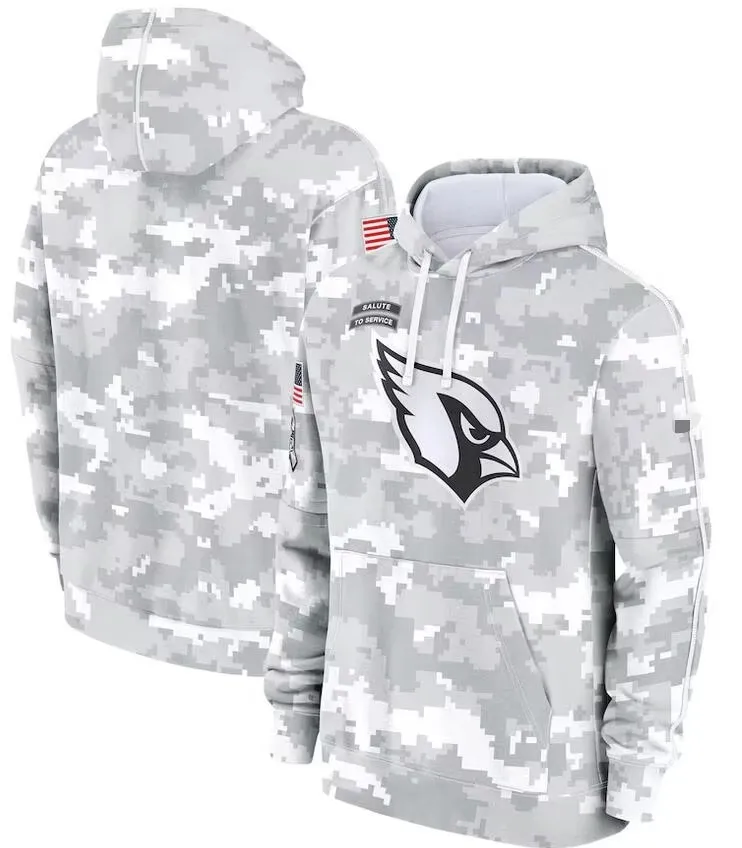 2024 American Football Printed Hoodies Salute-to-Service Camo Sport Hoodie Wear NFLL Sweatshirts Hooded Fleece Pullover 32 Team