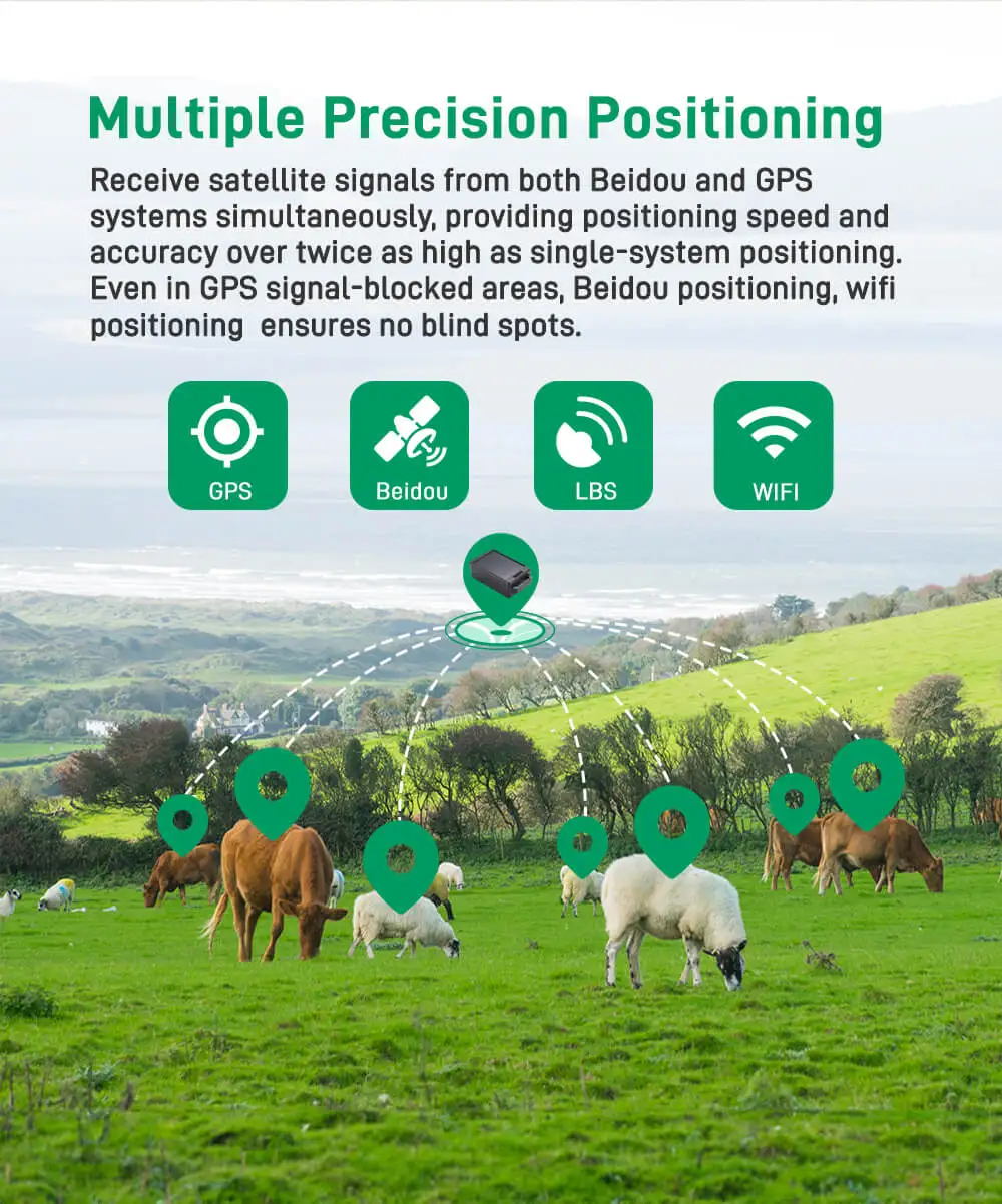Real Time 2g Solar Powered WIFI Positioning Sheep GPS Tracker IP67 GPS Tracking Device For Animal