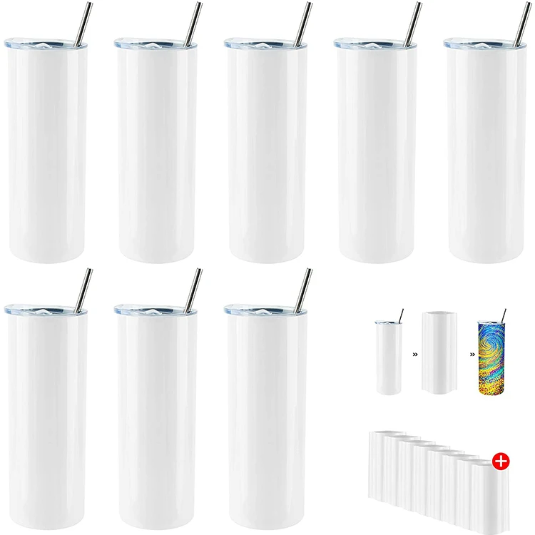 USA warehouse frosted sublimation water bottle tumbler professional 20 oz sublimation blank thermal insulated for sublimation
