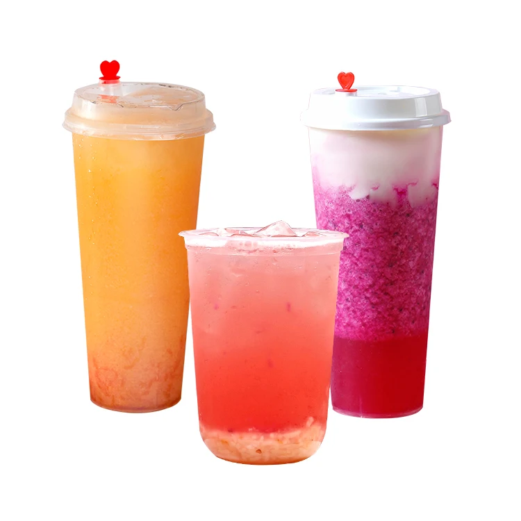 china 14oz 16oz 20oz 24oz customized logo disposable plastic injection clear PP cup for milk tea