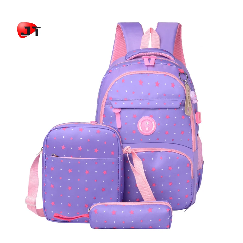 Wholesale Top Quality 3 Pieces Cartoon Girls Children School Backpack Set Kids School Bags For Grades 3-6