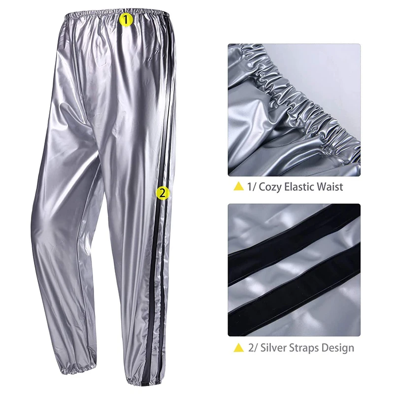High Quality Full Plastic Sweat Suits Plus Size Hot PVC Weight Loss Sauna Suit Set For Men