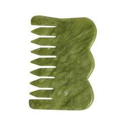 Hot sale hair combing natural melon sand facial treatment lifting massage jade hair comb set shave