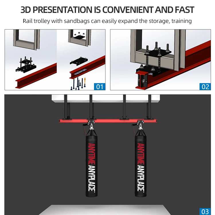 Popular Design Heavy Bag Rack Station Sport Heavy Duty Wall Mount Punching Bag Rack For Adult And Children