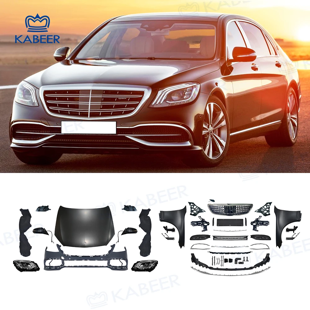 Для Mercedes Benz S class W221 модернизация до W222 стильный комплект кузова наборы автомобиля по хорошей цене высокое