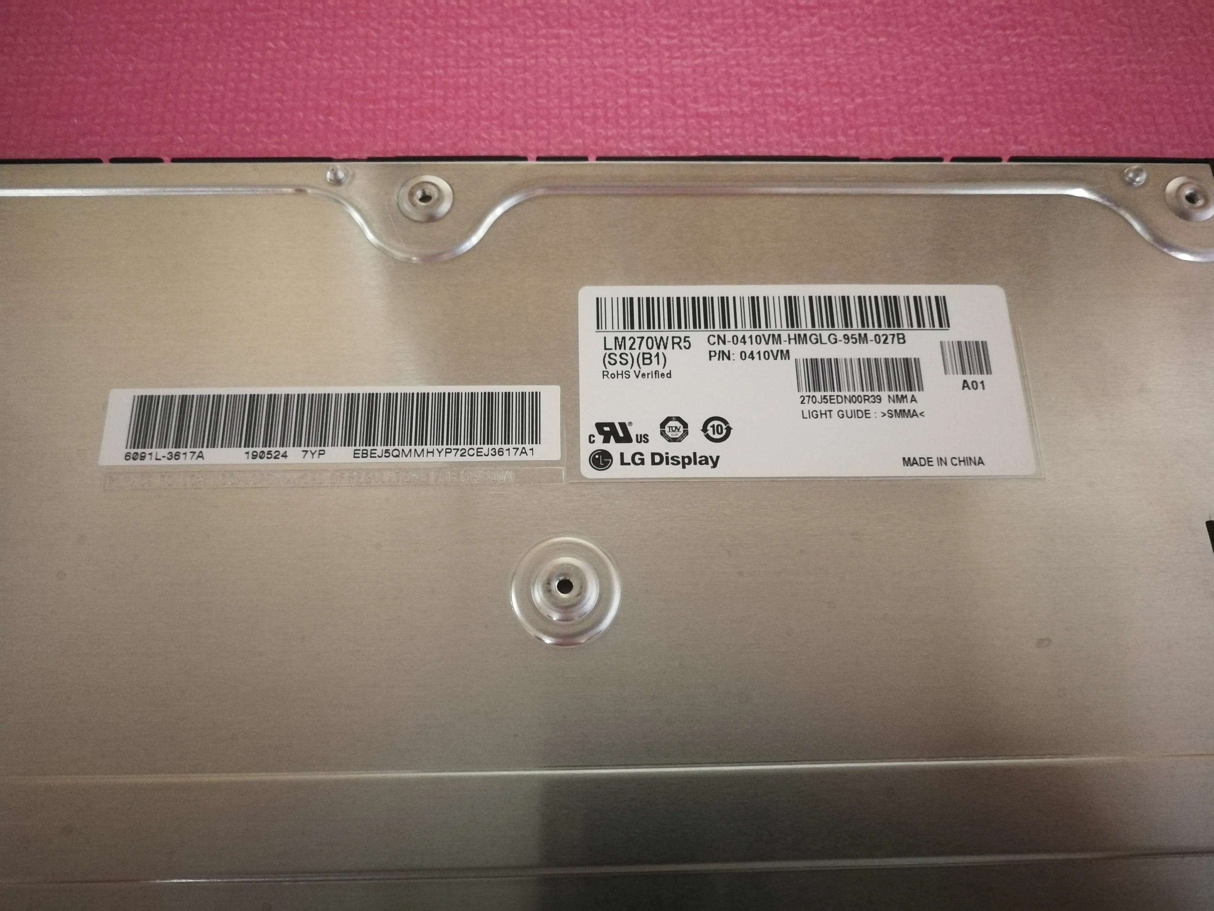 New Original  LM270WR5 SSB1 SS B1 27 inch 4K narrow bezel module LCD Screen Panel For DELL U2718Q Display Replace the screen