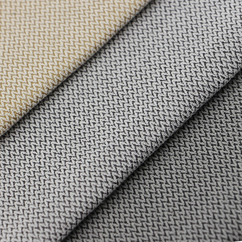 Mand Textile wholesale modern performance 100% polyester textured yarn dyed upholstery sofa  linen fabric in roll