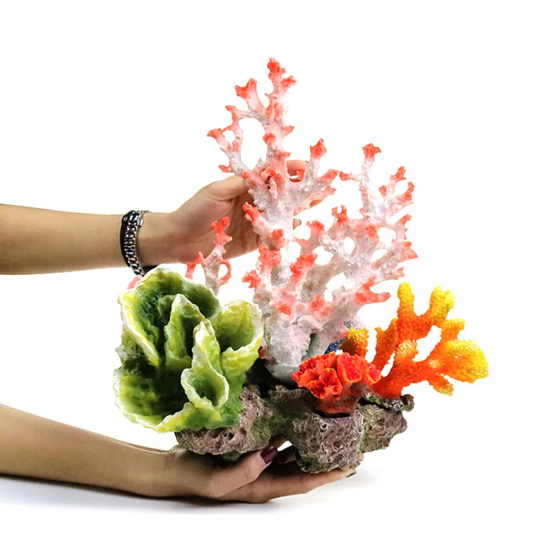 Имитация кораллового рифа Пейзаж rockery shell искусственный Коралл аквариумное украшение коробка украшения бак для морской воды набор
