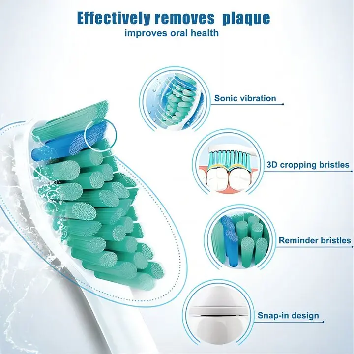 16 pcs  Sonic electric toothbrush heads 16Pack brush replacement  HX6014 oral care health dental gift