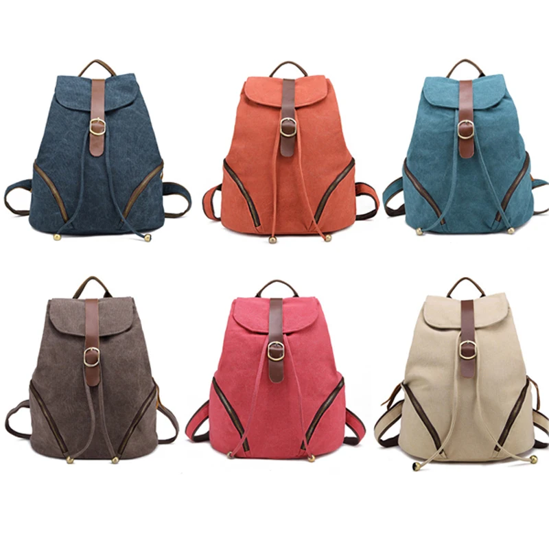 New model custom school bag canvas teens modern school backpacks sachels traveling rucksack for boys