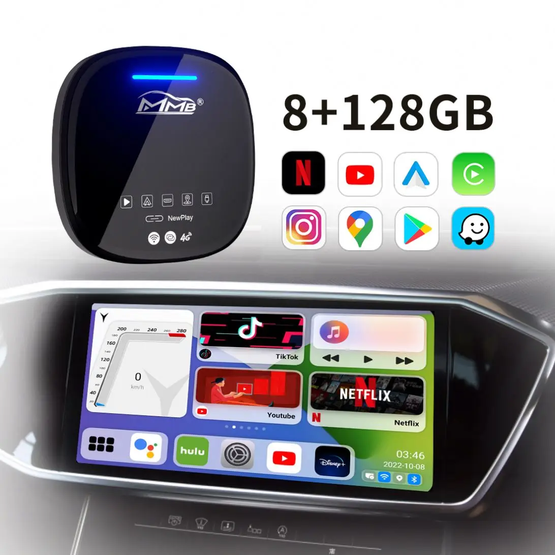 Joyeauto MMB MAX 2.0 for HD MI CarPlay AI Box Wireless CarPlay Android Auto YouTube Netflix portable carplay adapter magic box
