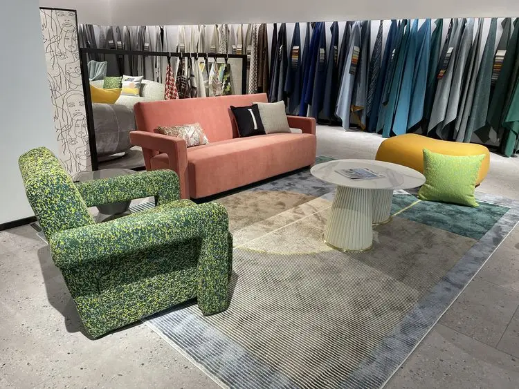Fabric Textile Raw Material Tweed Fabric Upholstery Fabric Jacquard For Cassina Chair